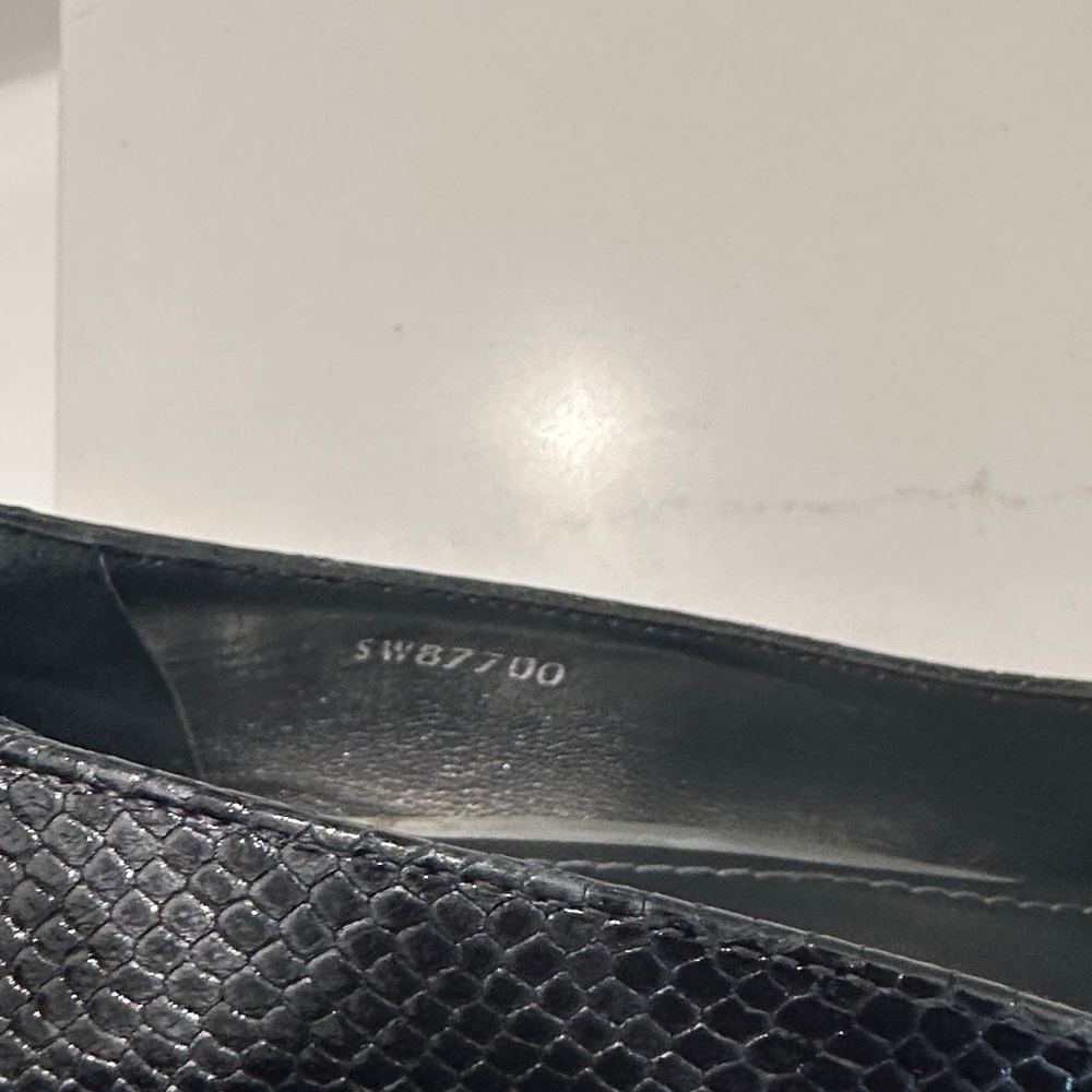 Stuart Weitzman Black Python Print Women's Pumps … - image 8